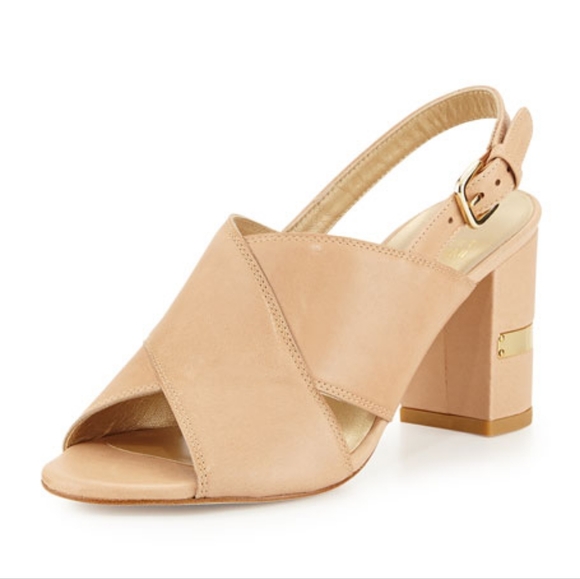 Stuart Weitzman Maxwell Midheel Kidskin sandal - Picture 1 of 14